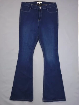 Dorothy Perkins Jeans Size 18 L Frankie Flare Dark Blue Stretch Brand New • £16.99