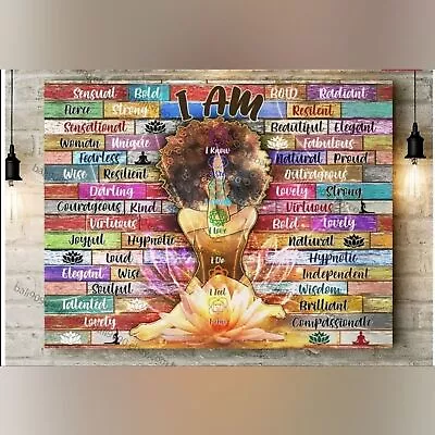 Yoga Meditation Poster Meditation 20 X 16  Canvas Fabric Framed • $25