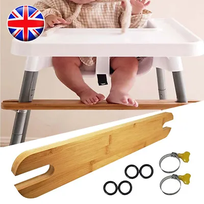 Highchair Footrest Easy Fit For IKEA Antilop Adjustable Height 100% Solid Bamboo • £12.99