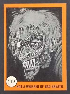 Vintage 1961 Whisper Of Bad Breath Horror Monster Nu Card #119 (Soft Corners) • $12.95