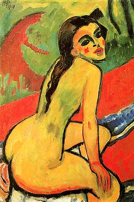Seated Girl 1910 By Max Pechstein Great Fine Art Repro FREE S/H • $17.90