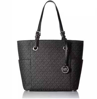 Michael Kors Black East West  Signature Tote With Silver Hardware • $99.99