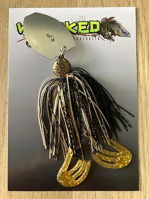 WHACKED LURES AUS ~ 1/2oz TOAD CHATTERBAIT ~ BLACK & GOLD • $12.99