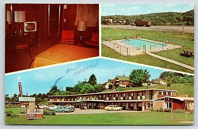 Cambridge OH~El Rancho Motel~Portable TV~Dial Phone~Googie Sign~Slow Down 1950s  • $8