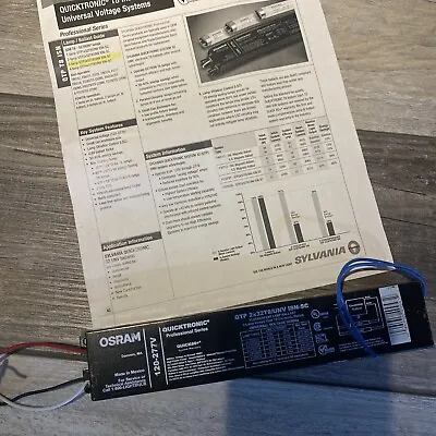 Sylvania Qtp2x32t8/unv-isn-sc Fluorescent Ballast 2-lamp 32w T8 F32t8 • $3.99