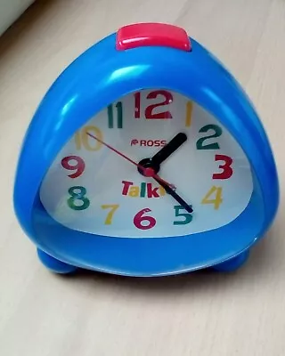Childs Clock Blue Has Alarm And Talks • £5
