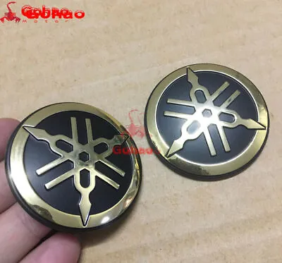 2pcs Orig. Gold Tuning Fork Badge Emblem Decal For Bikes R1 R6 Tank Fender Tail • $10.39