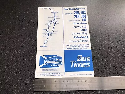 £5 • Buy Northern Scottish Bus Group Route 260 262 263 764 565 Timetable February 1983