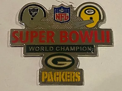 Green Bay Packers Vest Hat Lapel Enamel Pin Super Bowl II Oakland Raiders Miami • $29.95