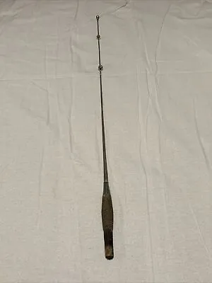 Vintage Metal Fishing Rod One Piece 1950s Square Steel Pole Made In France • $40