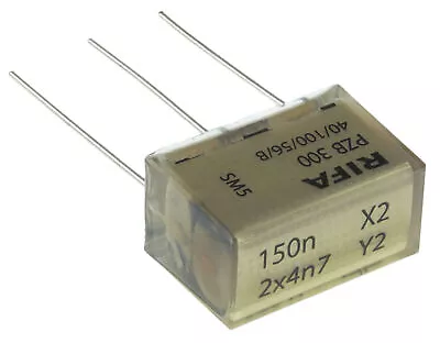 1 Capacitor Pzb Rifa 0.15µF 0.15uF 150n X2+2x 4n7 4700pF Y2 Y 275V 250V Sh • £15.14