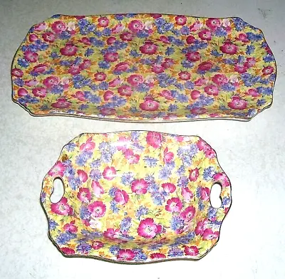 Royal Winton Grimade 'Royalty' Chintz Dishes..2 Pcs...Candy Dish & Canape Plate • $29.99