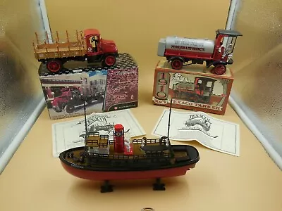 Lot Of 3 Nice Ertl Texaco Coin Banks / 1910 Mack Tanker / Ac Bulldog / Tugboat • $49.99