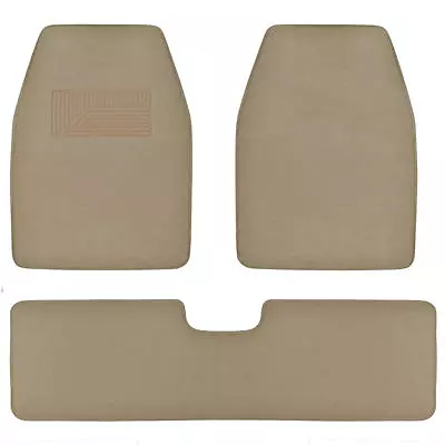 3pc Set Medium Beige Heavy Duty Carpet SUV Van Pickup Car Floor Mats Front Rear • $26.95