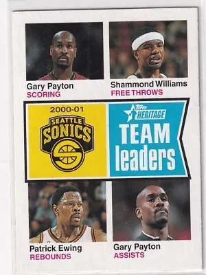 2002 Topps Heritage NBA Basketball Card No. 228 Gary Payton Patrick Ewing • $2.41