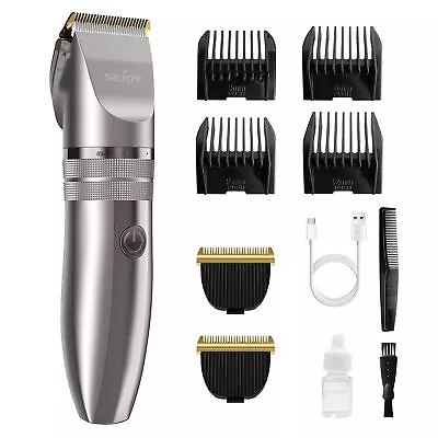 SEJOY Pro Electric Hair Clippers Beard Trimmer Cordless Groom Combo Haircut Kit • $24.90