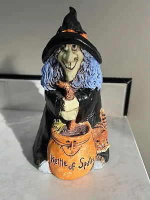Stone Bunny  Telle Stein Hand Cast And Painted Halloween Witch Kettle Of Spells • $15
