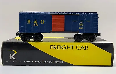 O K-Line Box Car Train W/Plastic Chassis K-5120 Baltimore & Ohio B&O #5120 • $33.94