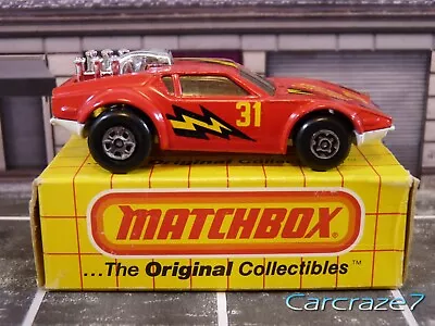 Vintage 1983 Matchbox MB 08 De Tomaso Pantera Grease Lightnin' With Box Loose D1 • $11.95