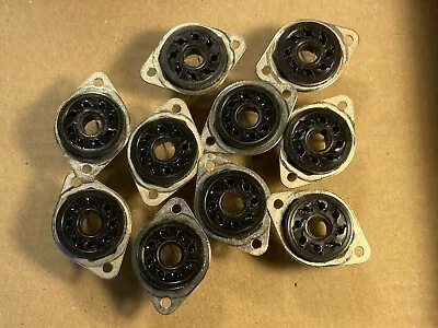 10 NOS Vintage Black Amphenol 8-Pin Octal PC BOARD MOUNT Vacuum Tube Sockets (Qt • $50