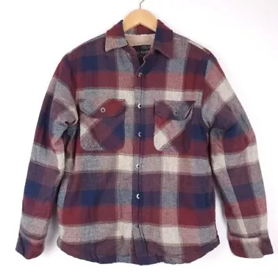 Grizzly Mountain Flannel Sherpa Fleece Lined Jacket Color: Red Size: Large • $31.49