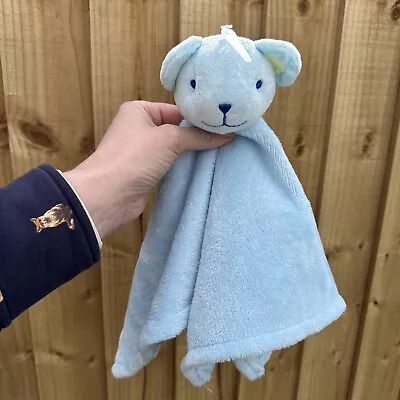 Moon And & Stars Teddy Bear Comforter Soft Baby Toy Blue Blanket Blankie TJM • £8.99