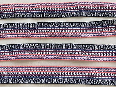 2 Yards Multicolor Striped Jacquard Ribbon Trim /R01/Sewing/Crafts/Belt/1  Wide • $8.55
