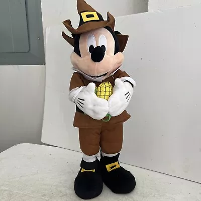 Fall Holiday Thanksgiving Disney 24 In Tall Mickey Mouse Pilgrim Greeter • $50