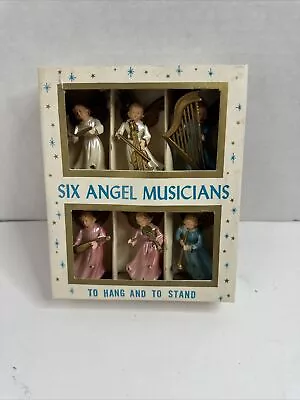 Vintage Snowflake Angel Musicians Christmas Hong Kong In Box Figures Ornaments • $15.19