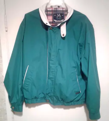 Members Only Men’s Jacket Size Large  Green Windbreaker • $15.95