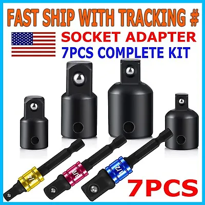 7-pack 3/8  To 1/4  1/2 Inch Drive Ratchet SOCKET ADAPTER REDUCER Air Impact Set • $8.89