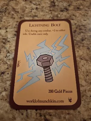 Munchkin Lightning Bolt Promo Card Steve Jackson Games • $10