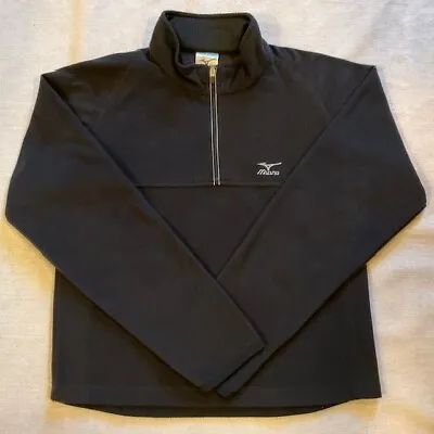 Mizuno Women's Breath Thermo Fleece 1/4-Zip Running Top Black Sz M • $14.99