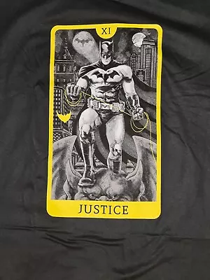 BRAND NEW QWERTEE JUSTICE DC BLACK T-SHIRT Size XL BATMAN • £15