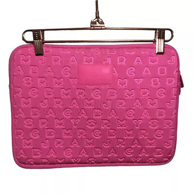 Marc By Marc Jacobs Neoprene Padded Puffy Logo Laptop Sleeve Bag Case Hot Pink • $21.24