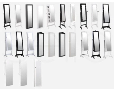 $129.99 • Buy Mirror Jewellery Cabinet Two Doors Makeup Storage Jewelry Organiser Box