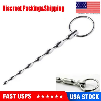MALE Urethral Sounds Penis Plug Stretching Sounding Stainless Dilator BEADS MEN • $8.99