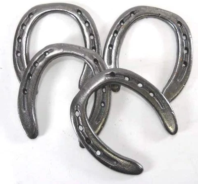 $54.98 • Buy 10 Pc New (Old Look) Cast Iron Horseshoes For Crafting Size 4