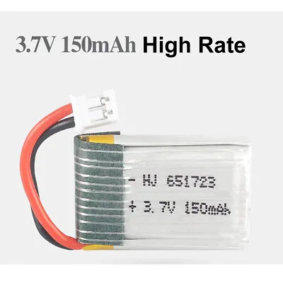 $11.73 • Buy 3.7V 150mAh Lipolymer 651723 High Rate Battery PH2.0 Connector For Drone RC H36
