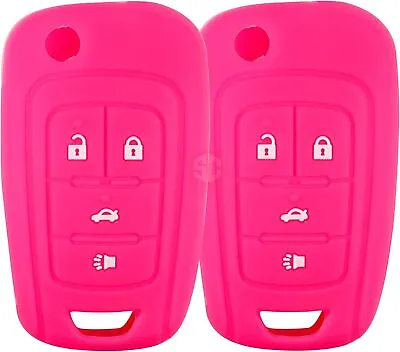 2x New Key Fob Remote Silicone Cover Fit - For Select GM Vehicles. Pink  • $33.25