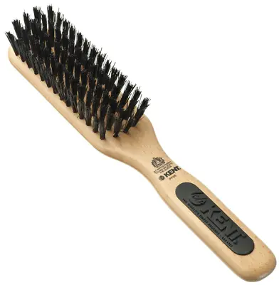 Kent Narrow Nylon & Natural Bristle Rubber Grip BRUSH Wooden Hairbrush PF06 • £9.49