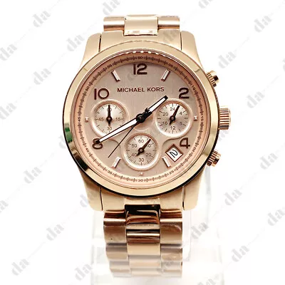 Michael Kors MK5128 Women's Runway Rose Gold Stainless Steel Watch 38mm • $93.80