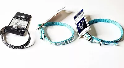 Lot Zack & Zoey  Dog Houndstooth Collar 5/8   6-8  & East Side 3/8 6-10  8-12  • $7.99