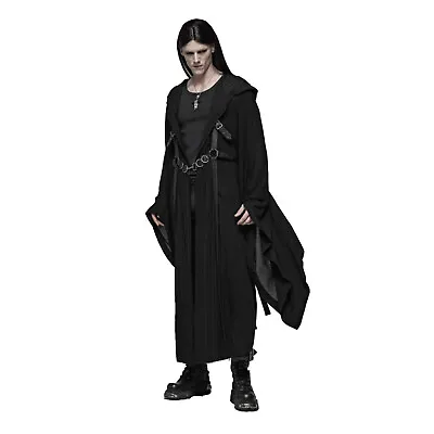 Adult Men's Gothic Vampire Assassin Punk Rock Costume Cosplay Jacket Cloak Coat • $103.35