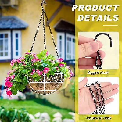 6pcs 18  Inch - 3 Strand Hanging Flowers Basket Replacement Chain Garden Decor • £3.99