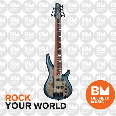 Ibanez SRAS7 Ashula Bass Guitar 7-String Cosmic Blue Starburst • $2399