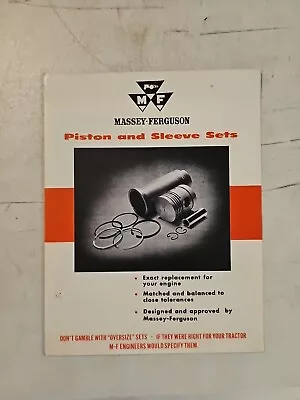 Vintage Massey Ferguson Piston And Sleeve Sets Dealer Sales Brochure  • $10.75