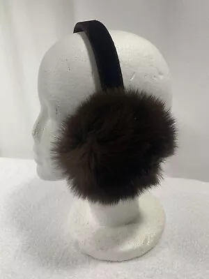 Brown Rabbit Fur Earmuffs Ear Muffs With Velvet Covered Headband • $14.99