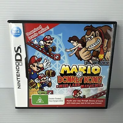 Mario Vs Donkey Kong Mini-Land Mayhem - Nintendo DS Game Manual Tested Free Post • $45