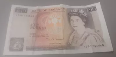 1980's Ten £10 Pound Note D.H.F. Somerset Florence Nightingale  AT90754443 • £15